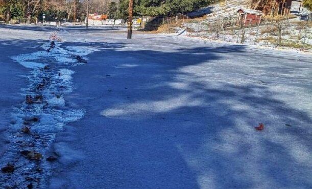 January 7, 2024: Parking Lot Frozen